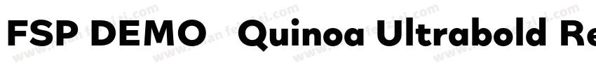 FSP DEMO   Quinoa Ultrabold Regular字体转换